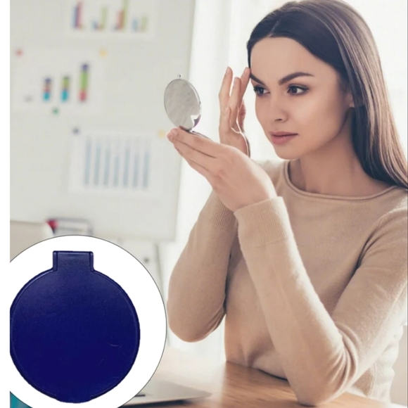 Upcycled Embellished Round Circular Mirror Case - Picture 11 of 16